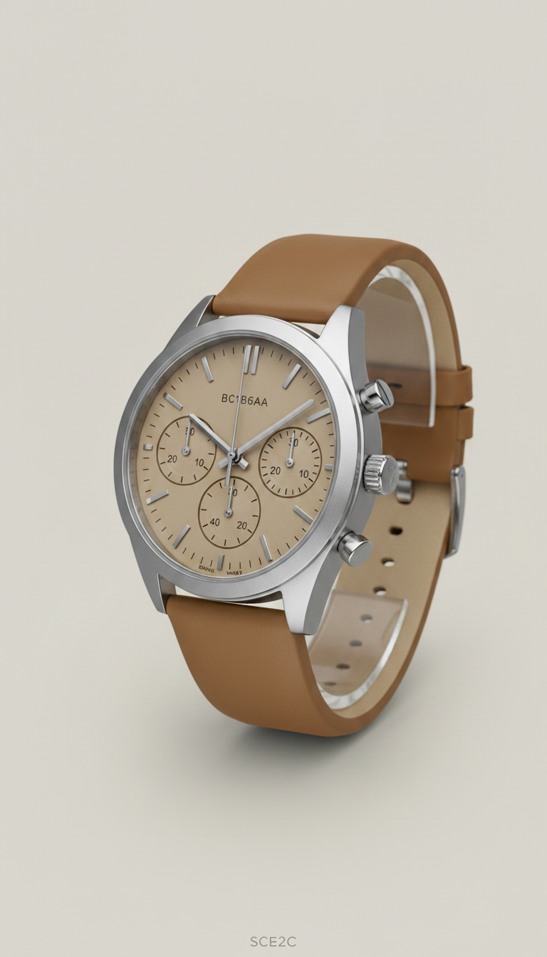Alternate angle view of Silver Mist Case Chronograph