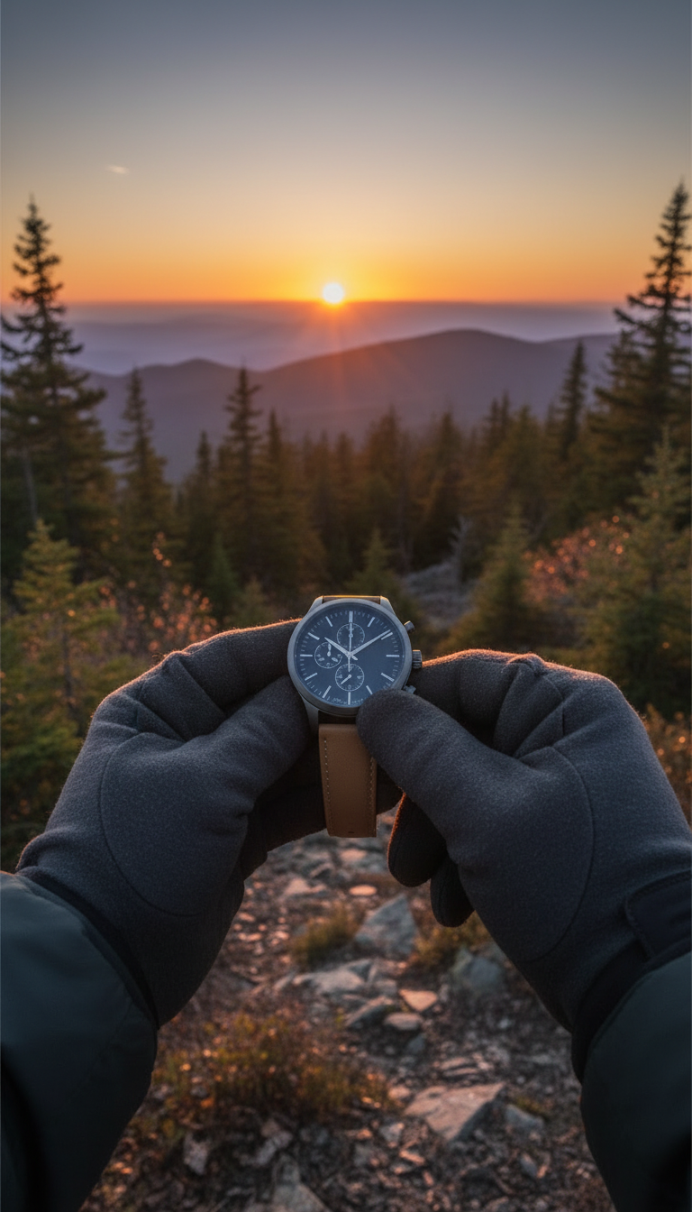 Classic Chronograph Watch in use