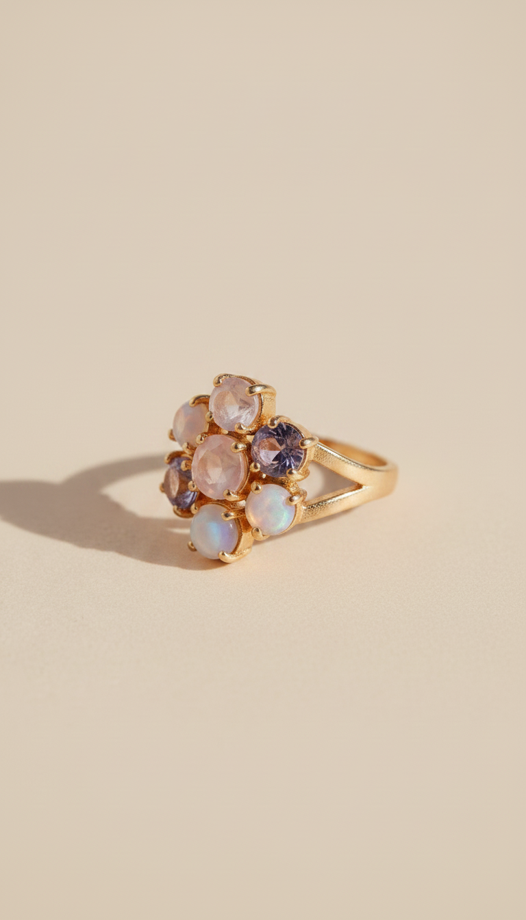 Alternate angle view of Semi-Precious Stone Ring