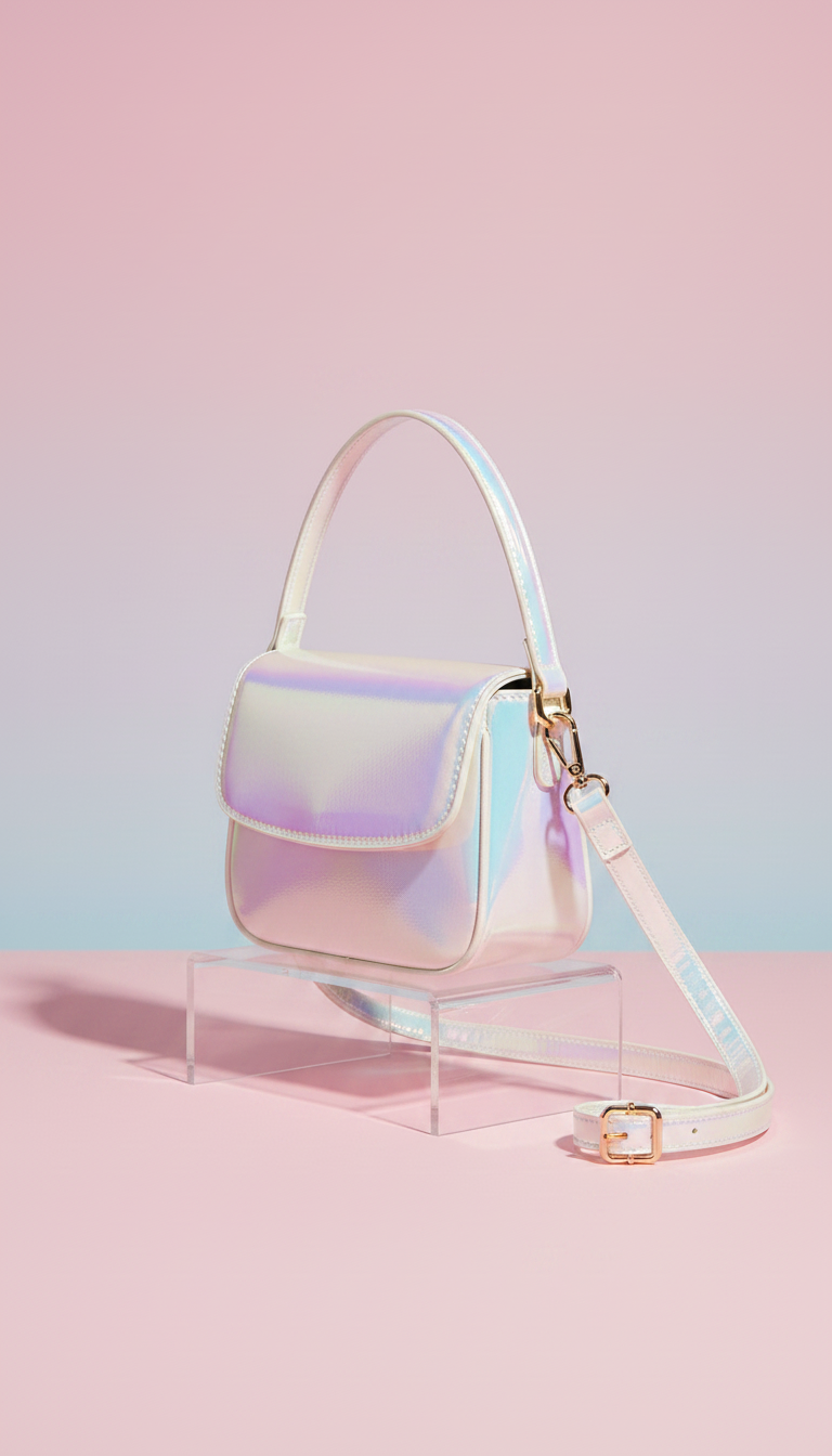 Alternate angle view of Mini Iridescent Crossbody Bag